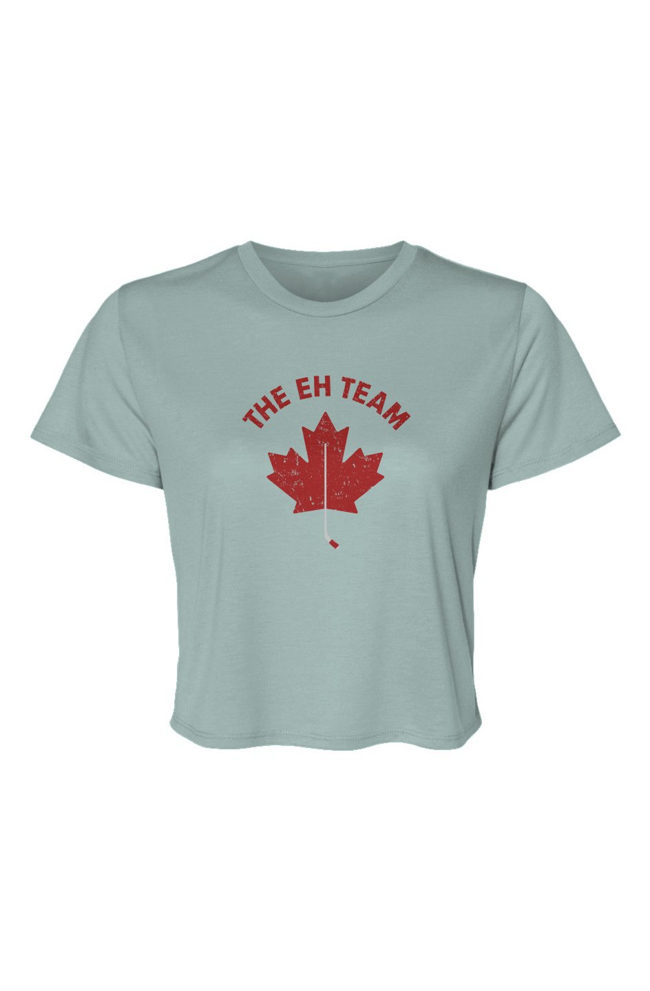 Barn Beauty The Eh Team Cropped Tee Blue | Barn Garb Hockey Threads