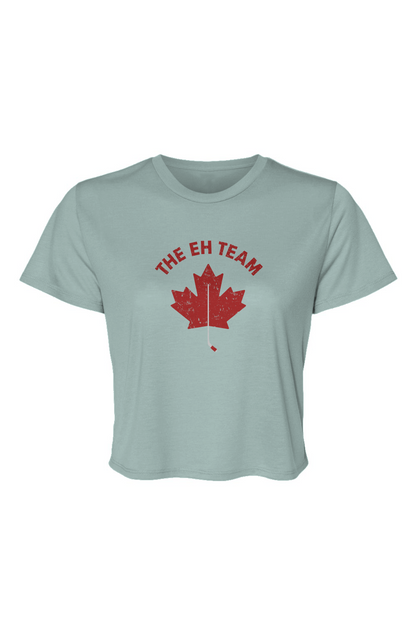 Barn Beauty The Eh Team Cropped Tee Blue | Barn Garb Hockey Threads