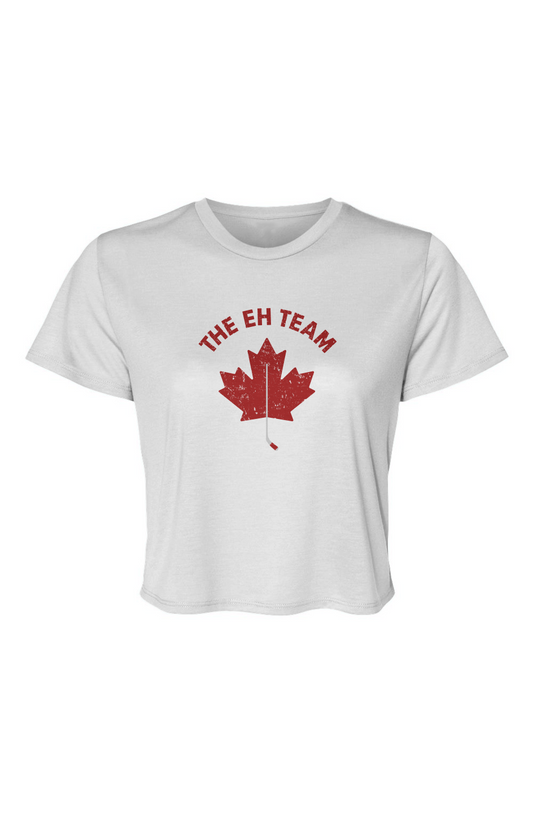 Barn Beauty The Eh Team Cropped Tee White | Barn Garb Hockey Threads