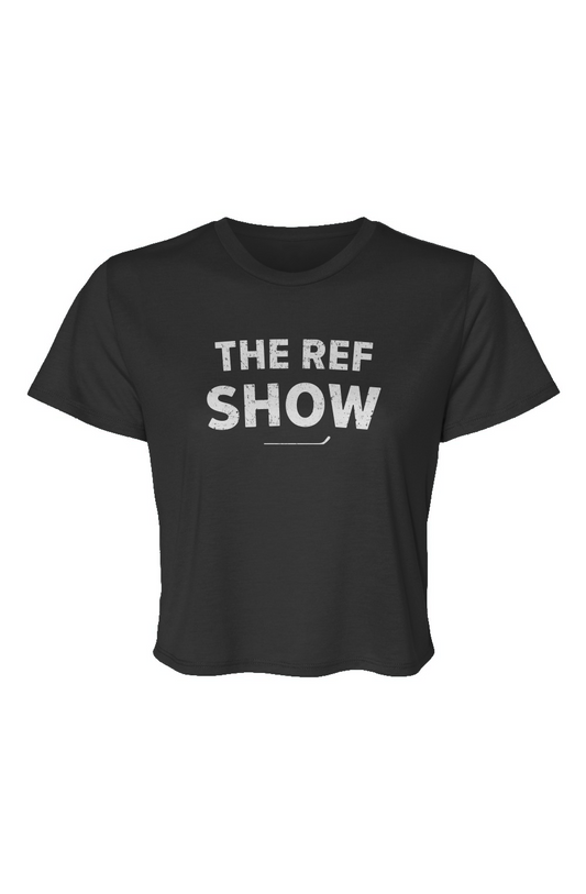 Barn Beauty The Ref Show Cropped Tee Black | Barn Garb Hockey Threads