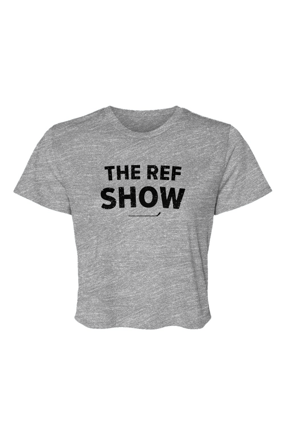 Barn Beauty The Ref Show Cropped Tee Grey | Barn Garb Hockey Threads