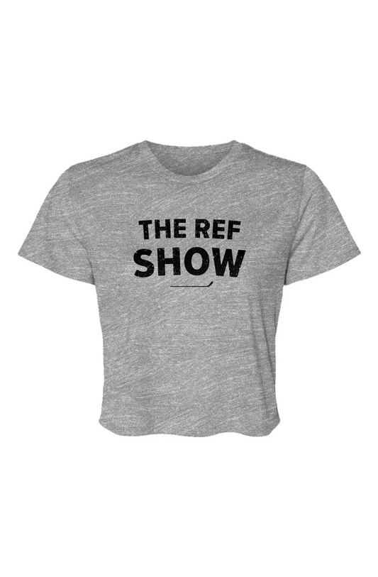 Barn Beauty The Ref Show Cropped Tee Grey | Barn Garb Hockey Threads