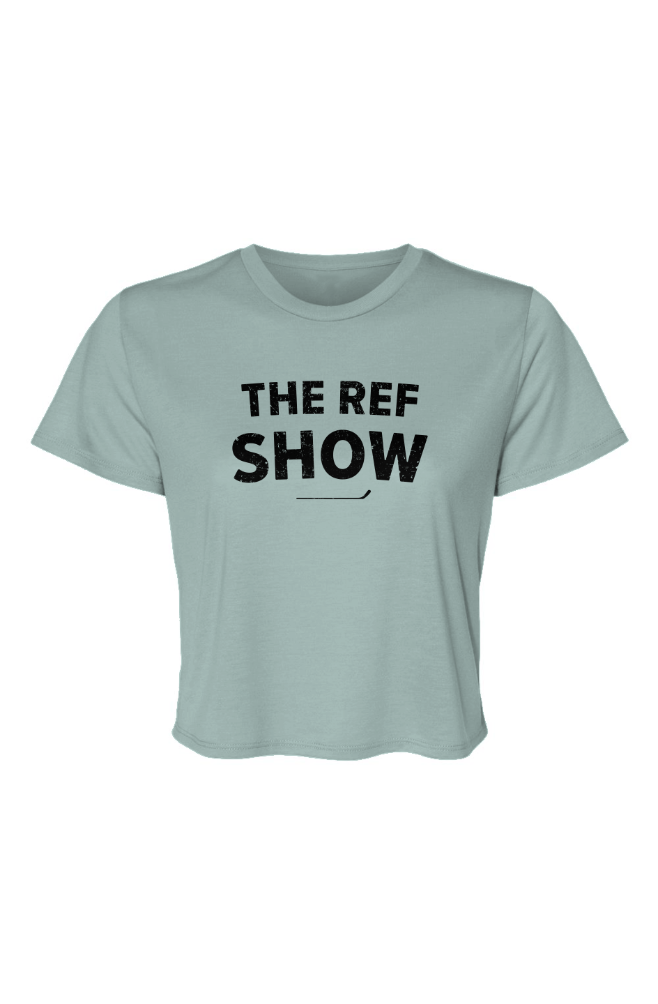Barn Beauty The Ref Show Cropped Tee Ice Blue | Barn Garb Hockey Threads