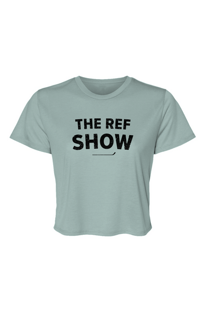 Barn Beauty The Ref Show Cropped Tee Ice Blue | Barn Garb Hockey Threads