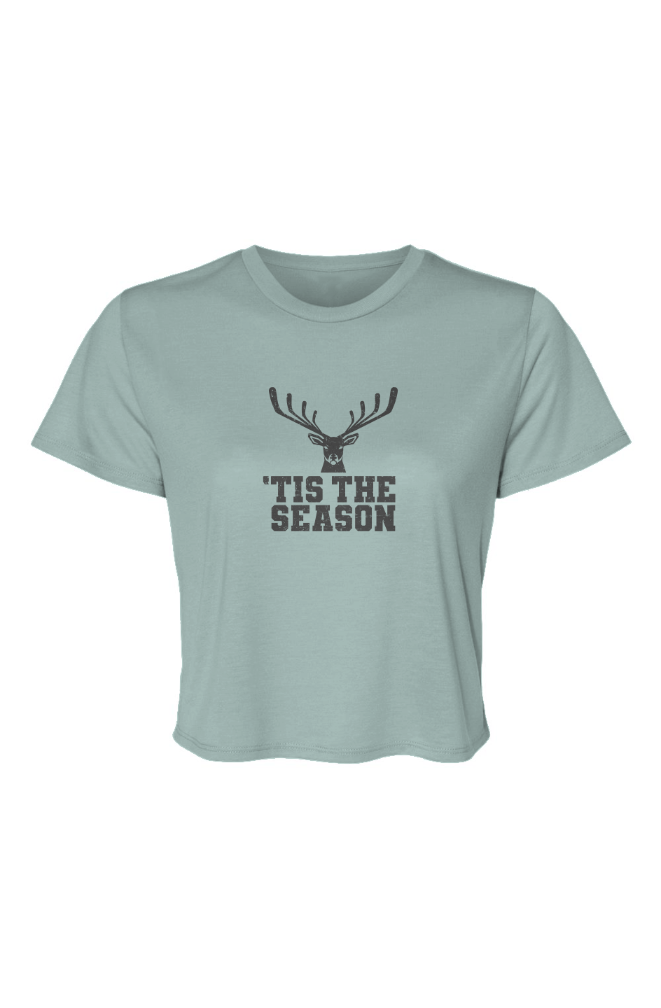 Barn Beauty 'Tis the Season Cropped Tee Blue | Barn Garb Hockey Threads