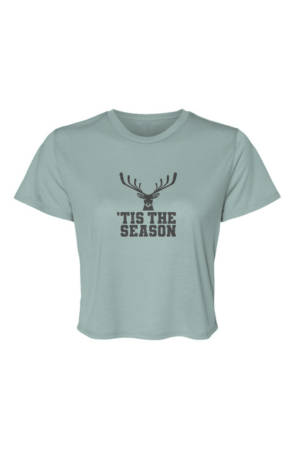 Barn Beauty 'Tis the Season Cropped Tee Blue | Barn Garb Hockey Threads