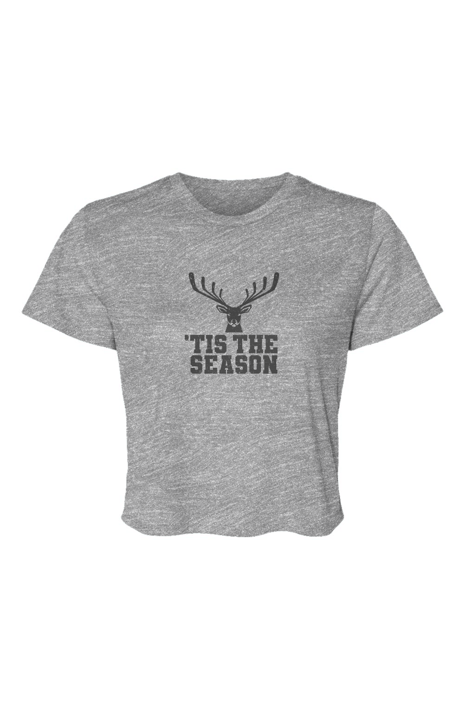 Barn Beauty 'Tis the Season Cropped Tee Grey | Barn Garb Hockey Threads