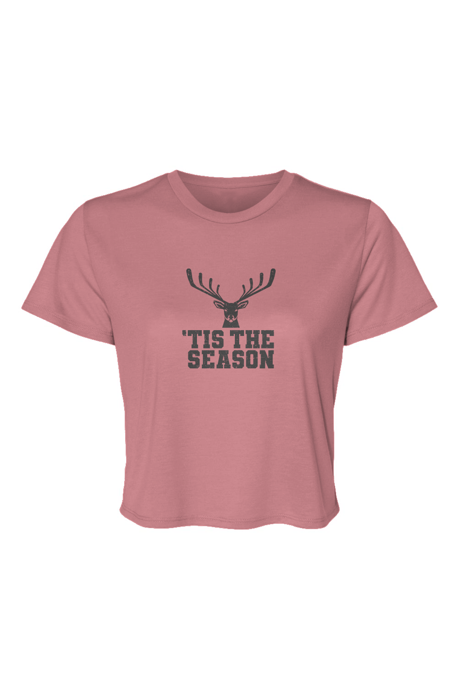 Barn Beauty 'Tis the Season Cropped Tee Mauve | Barn Garb Hockey Threads
