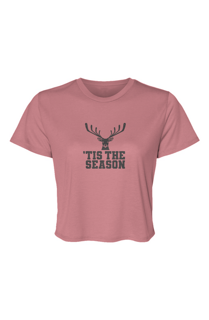 Barn Beauty 'Tis the Season Cropped Tee Mauve | Barn Garb Hockey Threads