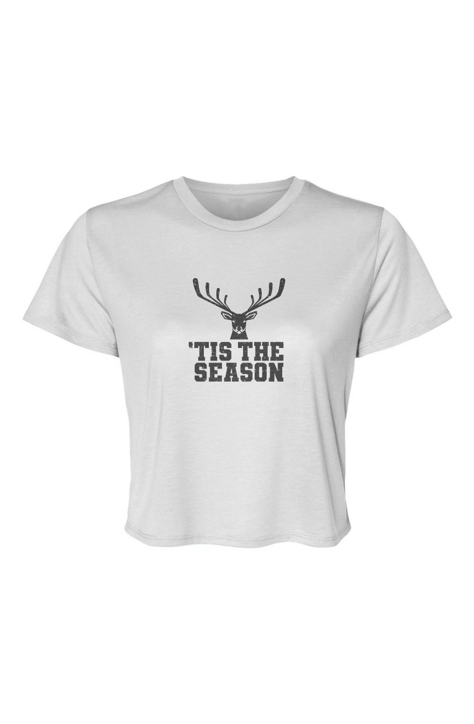 Barn Beauty 'Tis the Season Cropped Tee White | Barn Garb Hockey Threads