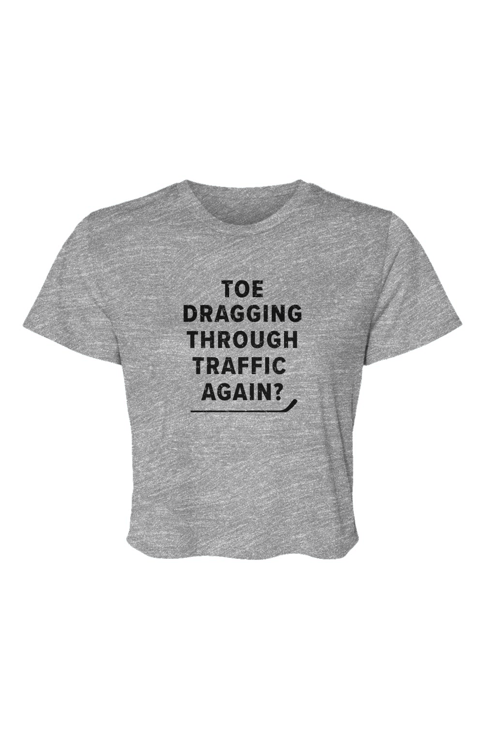 Barn Beauty Traffic Cropped Tee Grey | Barn Garb Hockey Threads