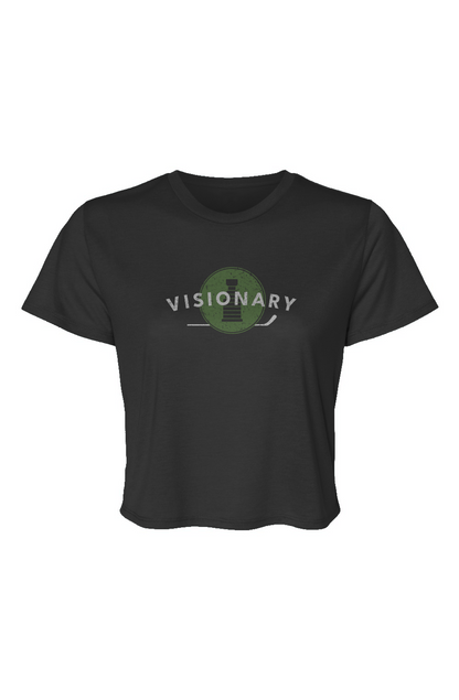 Barn Beauty Visionary Flowy Cropped Tee Black | Barn Garb Hockey Threads