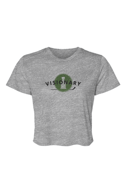 Barn Beauty Visionary Flowy Cropped Tee 
Grey | Barn Garb Hockey Threads