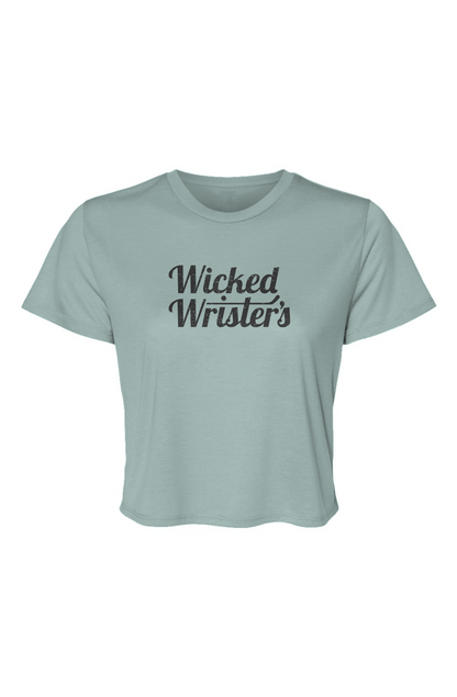 Barn Beauty Wicked Wrister's Flowy Cropped Tee Blue | Barn Garb Hockey Threads
