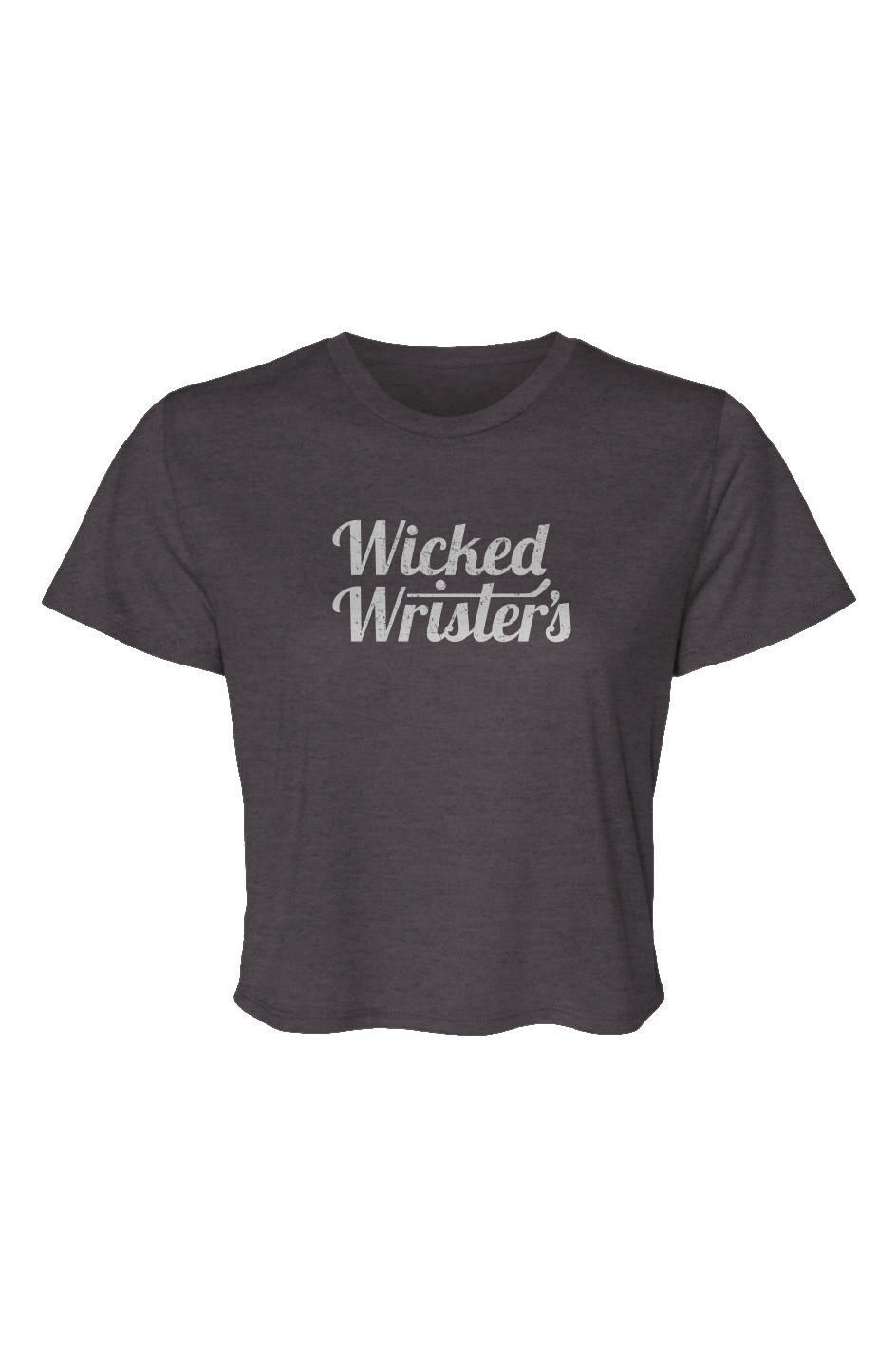 Barn Beauty Wicked Wrister's Flowy Cropped Tee Charcoal | Barn Garb Hockey Threads