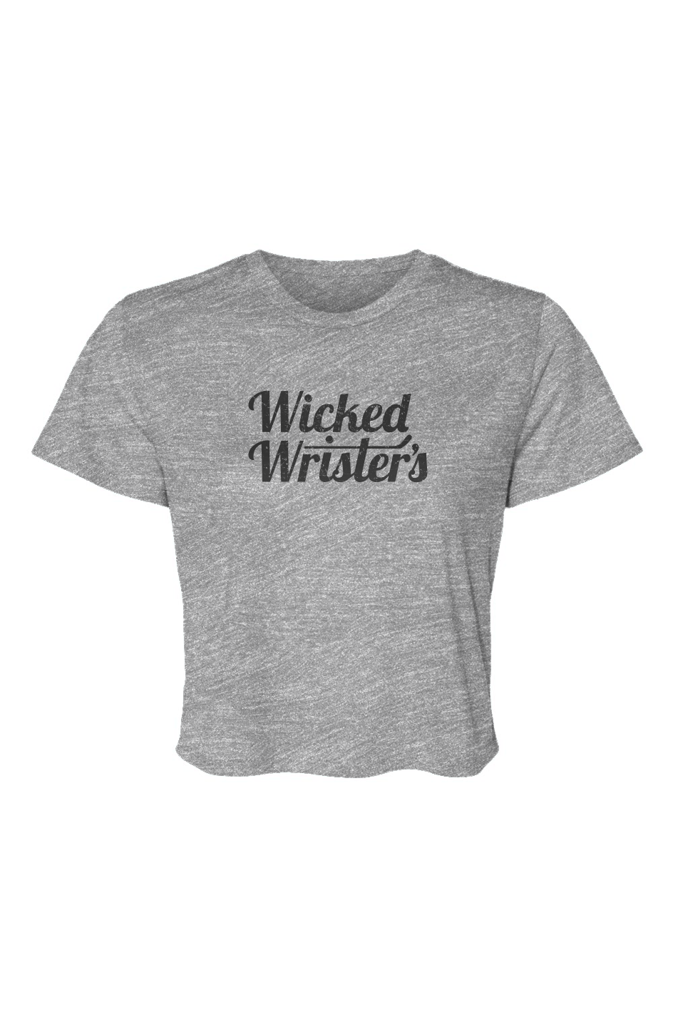 Barn Beauty Wicked Wrister's Flowy Cropped Tee Grey | Barn Garb Hockey Threads