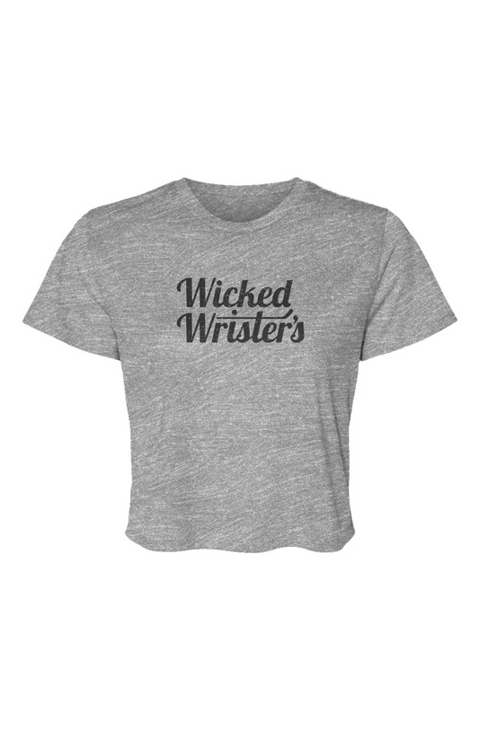 Barn Beauty Wicked Wrister's Flowy Cropped Tee Grey | Barn Garb Hockey Threads
