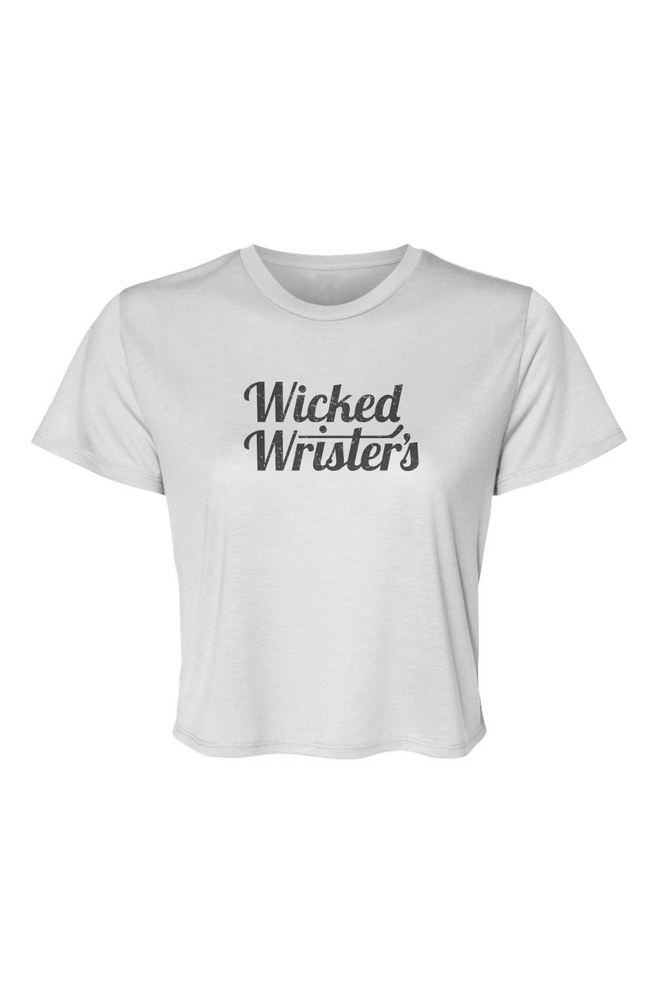 Barn Beauty Wicked Wrister's Flowy Cropped Tee White | Barn Garb Hockey Threads