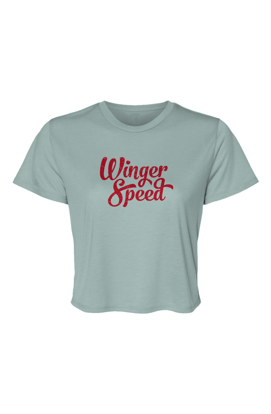 Barn Beauty Winger Speed Flowy Cropped Tee Blue | Barn Garb Hockey Threads