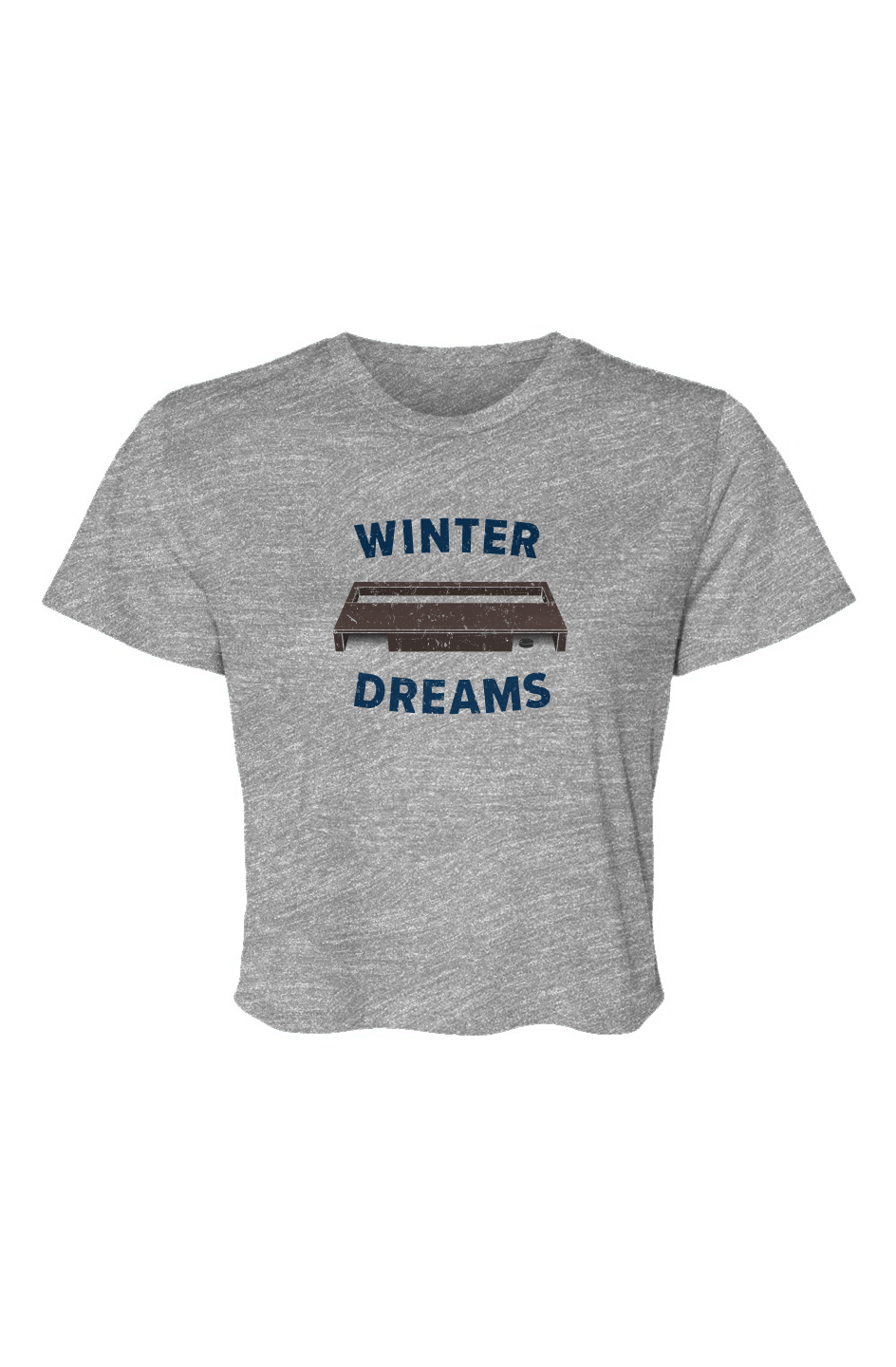 Barn Beauty Winter Dreams Cropped Tee Grey | Barn Garb Hockey Threads