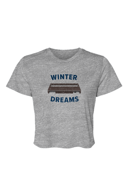 Barn Beauty Winter Dreams Cropped Tee Grey | Barn Garb Hockey Threads
