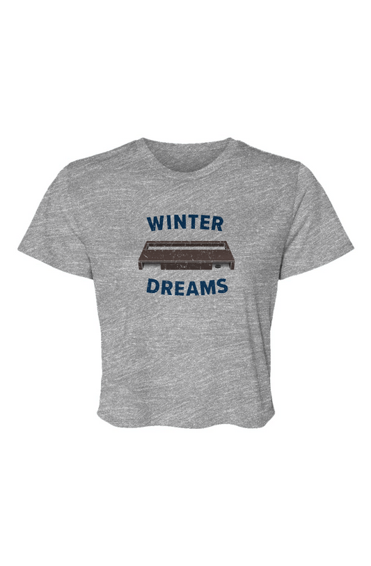 Barn Beauty Winter Dreams Cropped Tee Grey | Barn Garb Hockey Threads