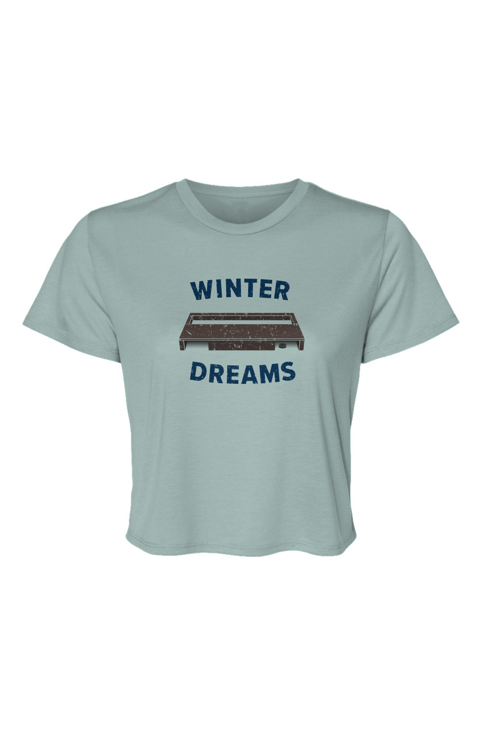 Barn Beauty Winter Dreams Cropped Tee Ice Blue | Barn Garb Hockey Threads