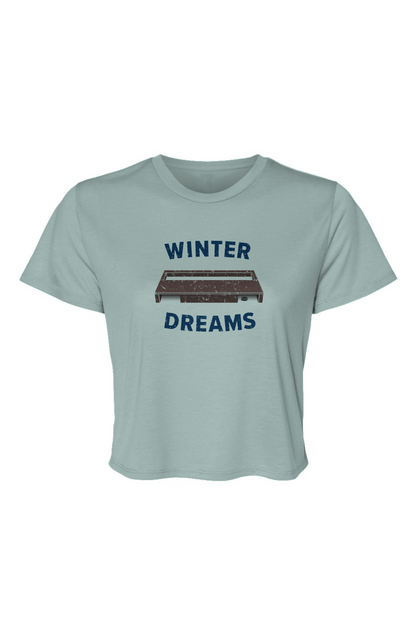 Barn Beauty Winter Dreams Cropped Tee Ice Blue | Barn Garb Hockey Threads