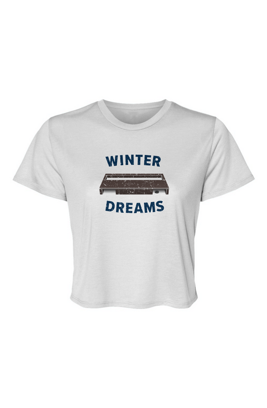 Barn Beauty Winter Dreams Cropped Tee White | Barn Garb Hockey Threads