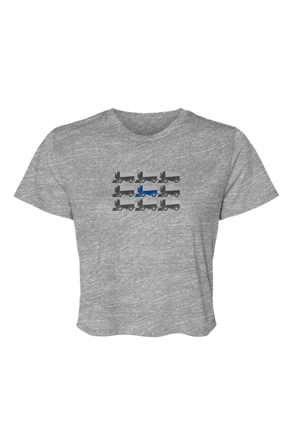 Barn Beauty Zamboni Nation Flowy Cropped Tee Grey | Barn Garb Hockey Threads