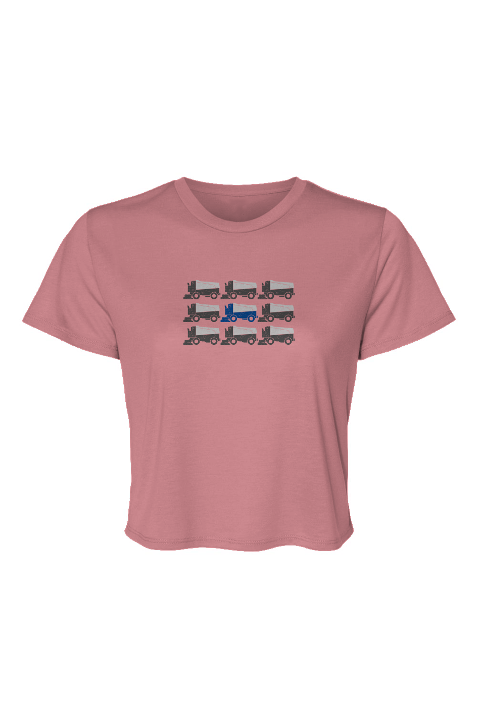 Barn Beauty Zamboni Nation Flowy Cropped Tee Pink | Barn Garb Hockey Threads