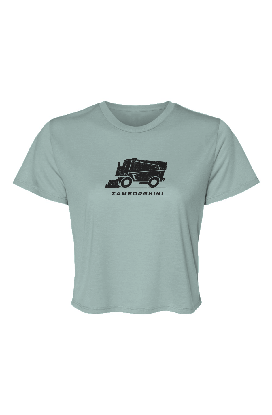 Barn Beauty Zamborghini Flowy Cropped Tee Blue | Barn Garb Hockey Threads