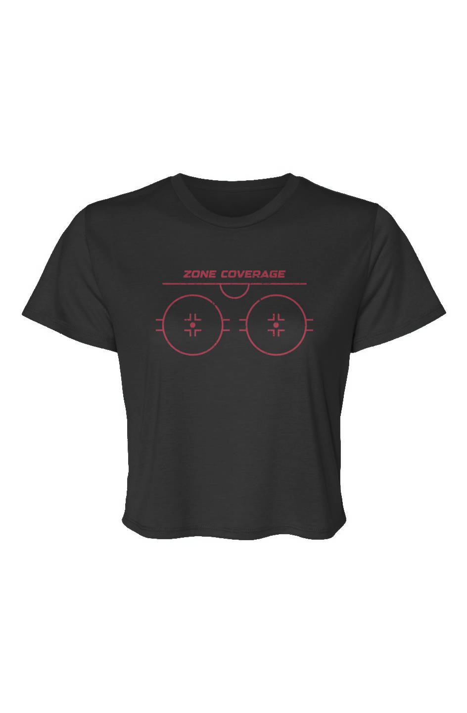 Barn Beauty Zone Coverage Flowy Cropped Tee Black | Barn Garb Hockey Threads