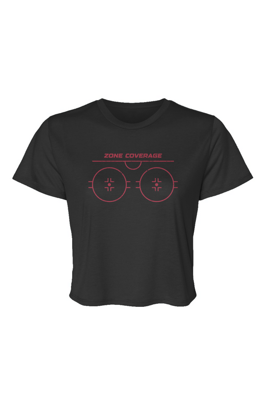 Barn Beauty Zone Coverage Flowy Cropped Tee Black | Barn Garb Hockey Threads