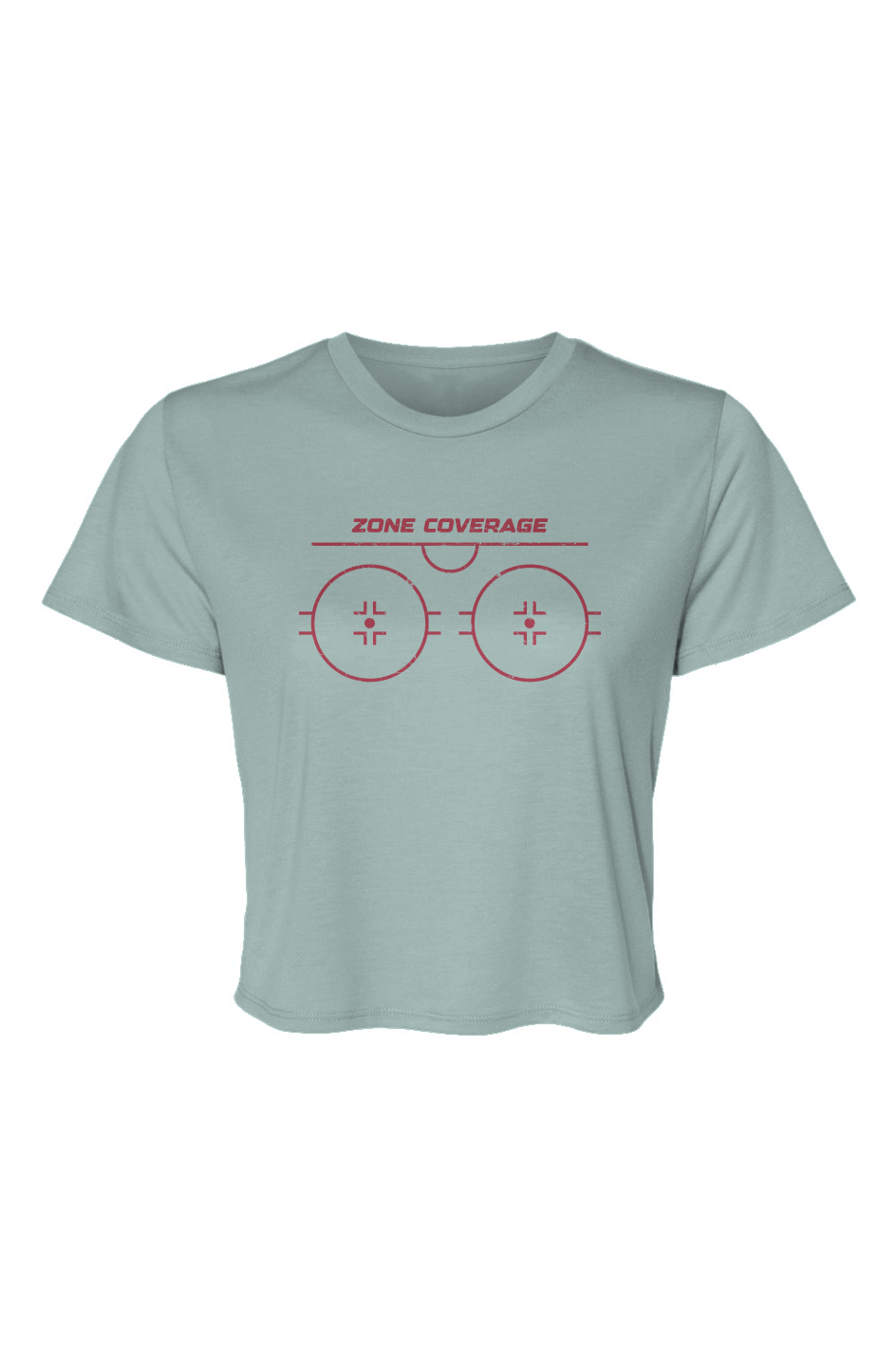 Barn Beauty Zone Coverage Flowy Cropped Tee Blue | Barn Garb Hockey Threads