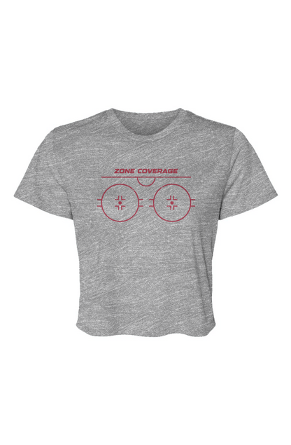 Barn Beauty Zone Coverage Flowy Cropped Tee Grey | Barn Garb Hockey Threads