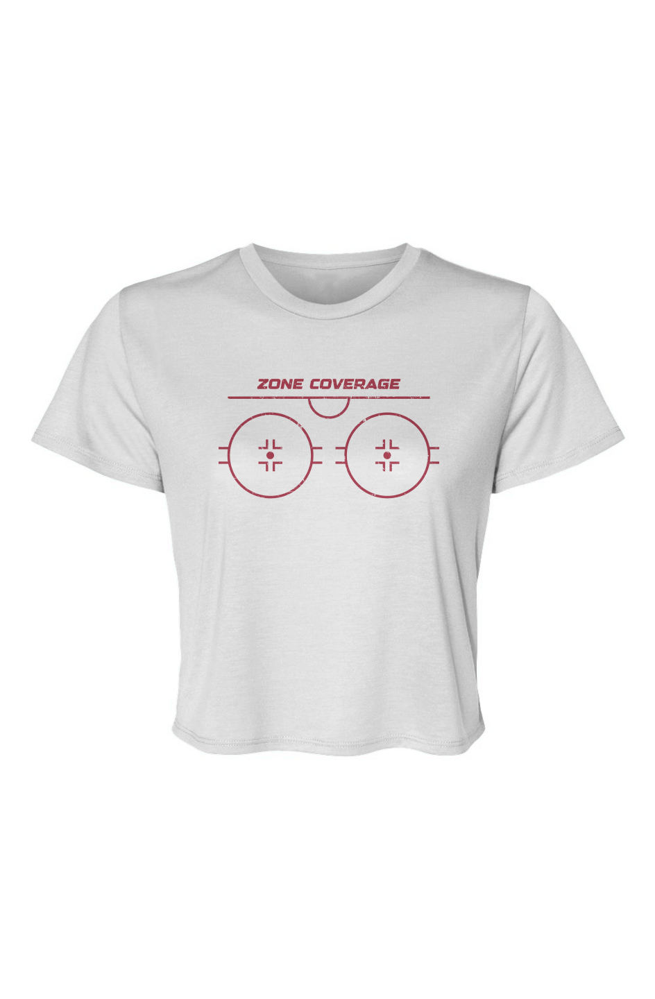 Barn Beauty Zone Coverage Flowy Cropped Tee White | Barn Garb Hockey Threads