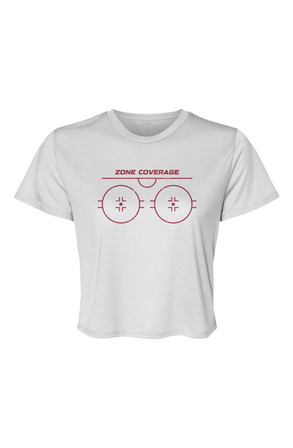 Barn Beauty Zone Coverage Flowy Cropped Tee White | Barn Garb Hockey Threads