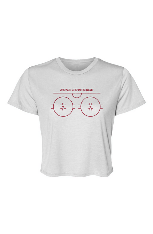 Barn Beauty Zone Coverage Flowy Cropped Tee White | Barn Garb Hockey Threads