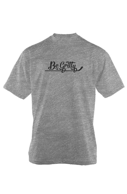 Be Gritty 90s Throwback Tee Grey | Barn Garb Hockey Threads