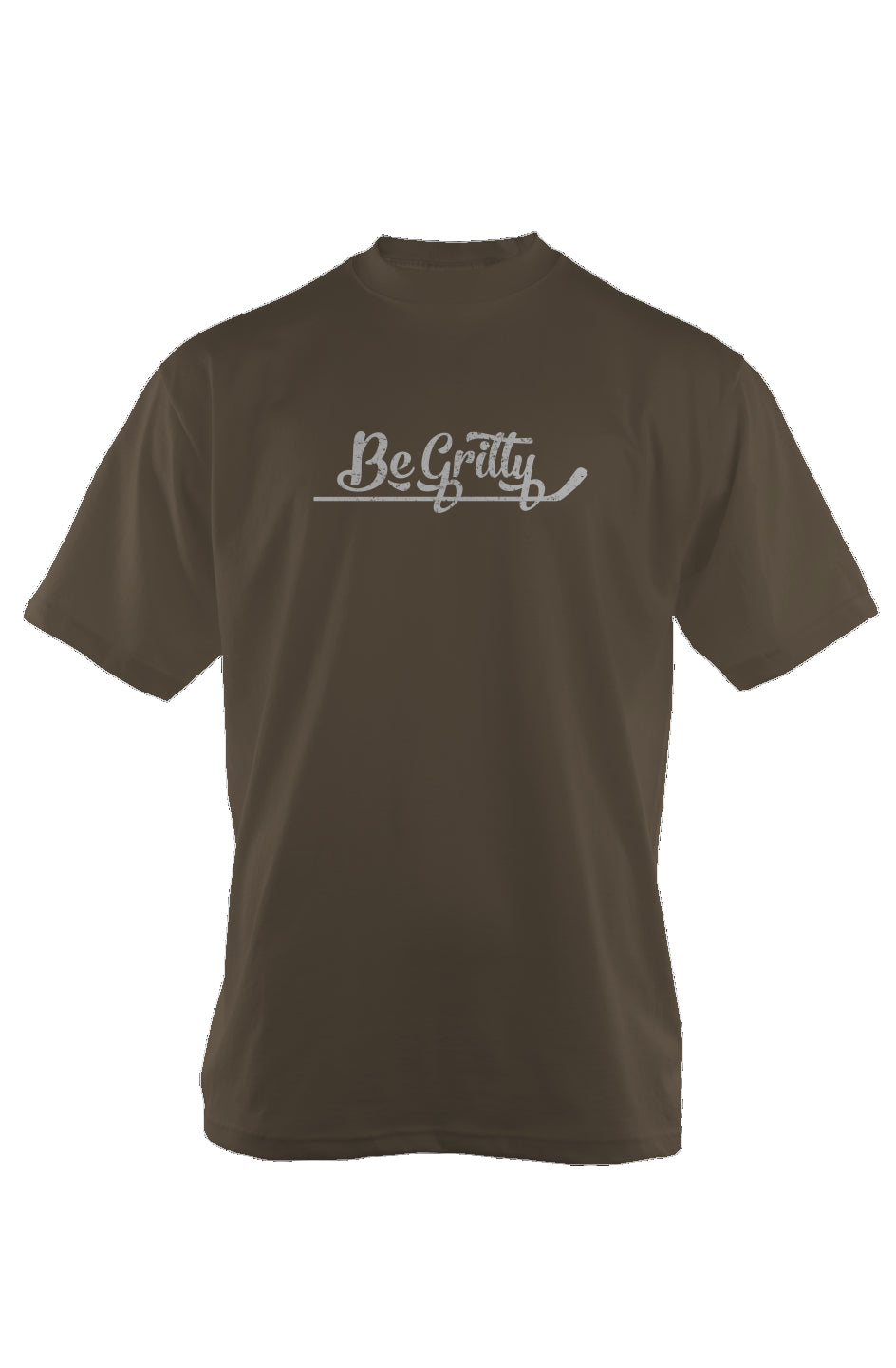 Be Gritty 90s Throwback Tee Miltary Green | Barn Garb Hockey Threads