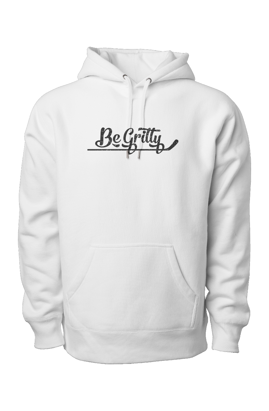 Be Gritty Legend Heavyweight Hoodie White | Barn Garb Hockey Threads