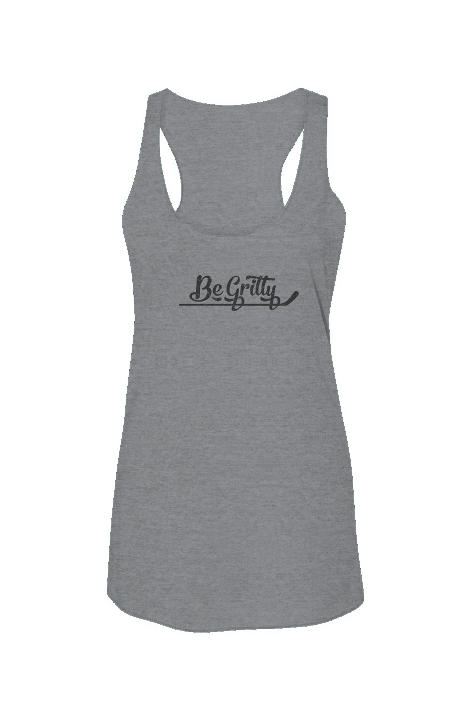 Be Gritty Racerback Barn Tank Grey | Barn Garb Hockey Threads