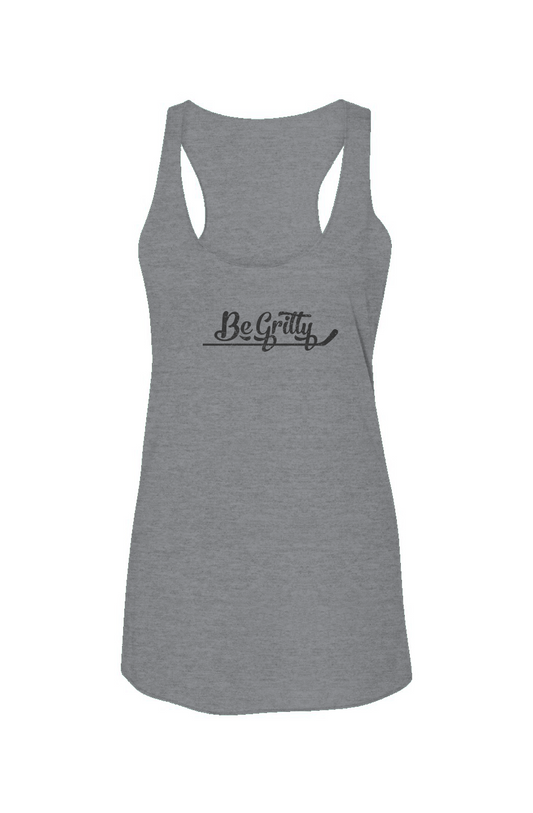 Be Gritty Racerback Barn Tank Grey | Barn Garb Hockey Threads