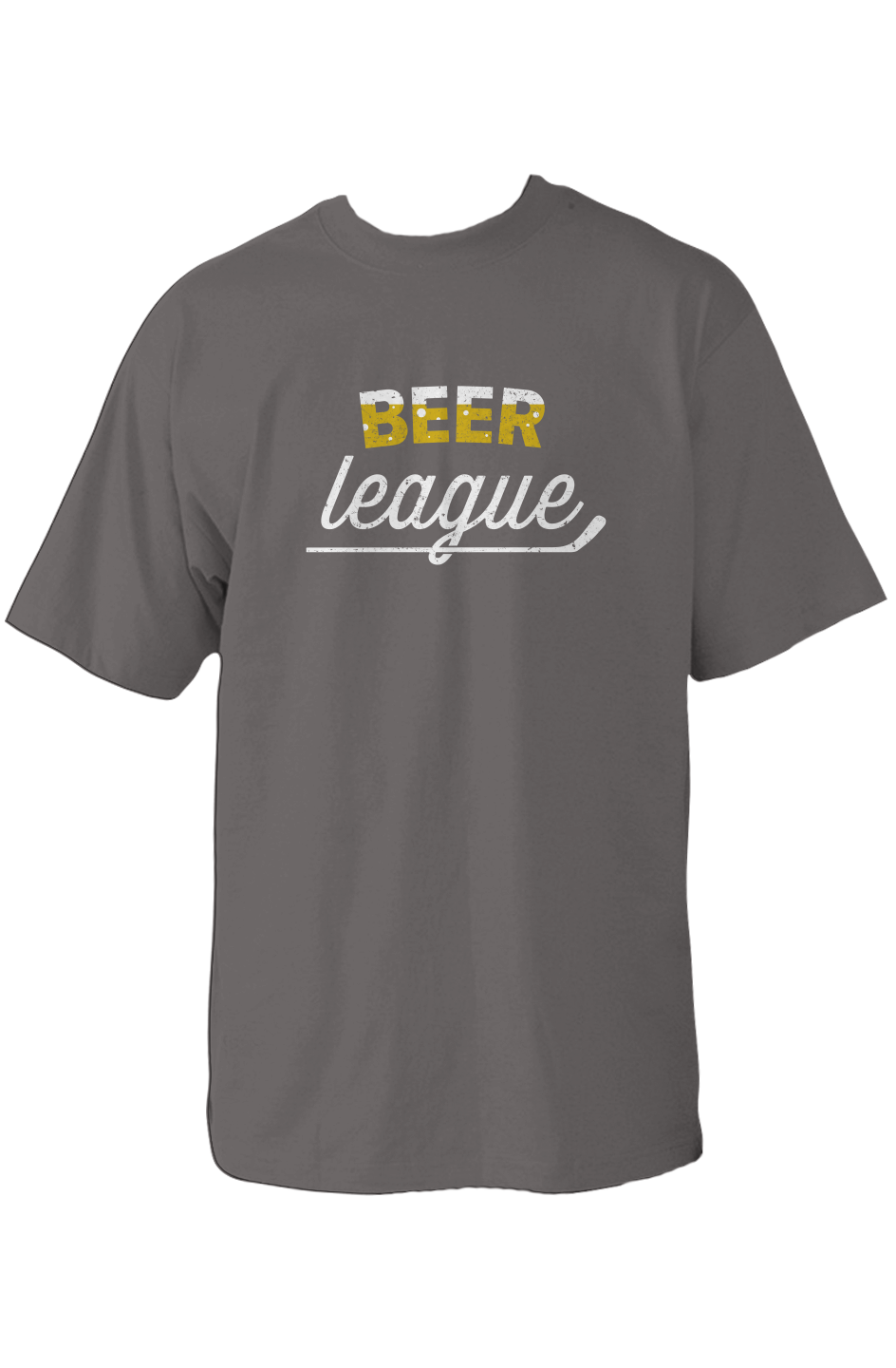Beer League 90s Throwback Tee Dark Grey | Barn Garb Hockey Threads