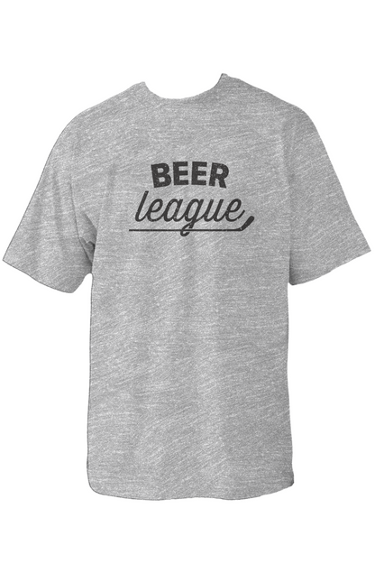 Beer League 90s Throwback Tee Grey | Barn Garb Hockey Threads