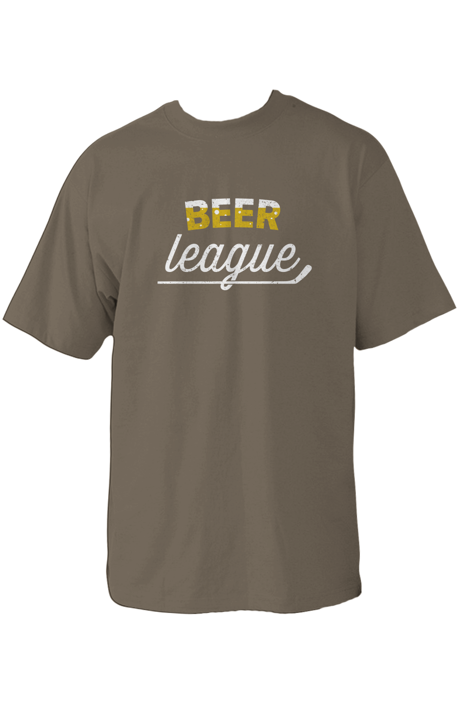 Beer League 90s Throwback Tee Military Green | Barn Garb Hockey Threads