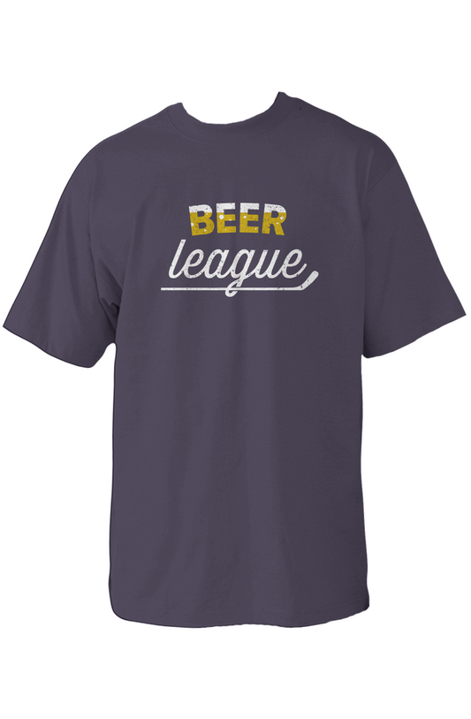 Beer League 90s Throwback Tee Navy Blue | Barn Garb Hockey Threads