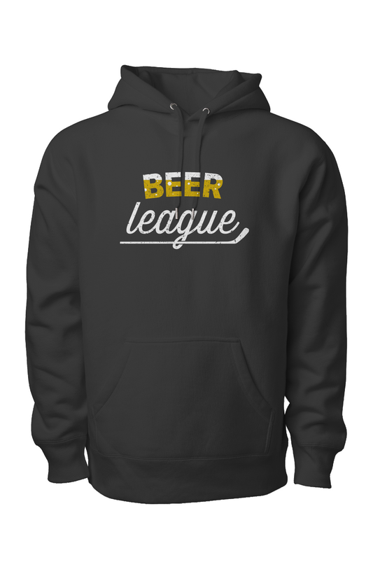 Beer League Legend Heavyweight Hoodie Black | Barn Garb Hockey Threads