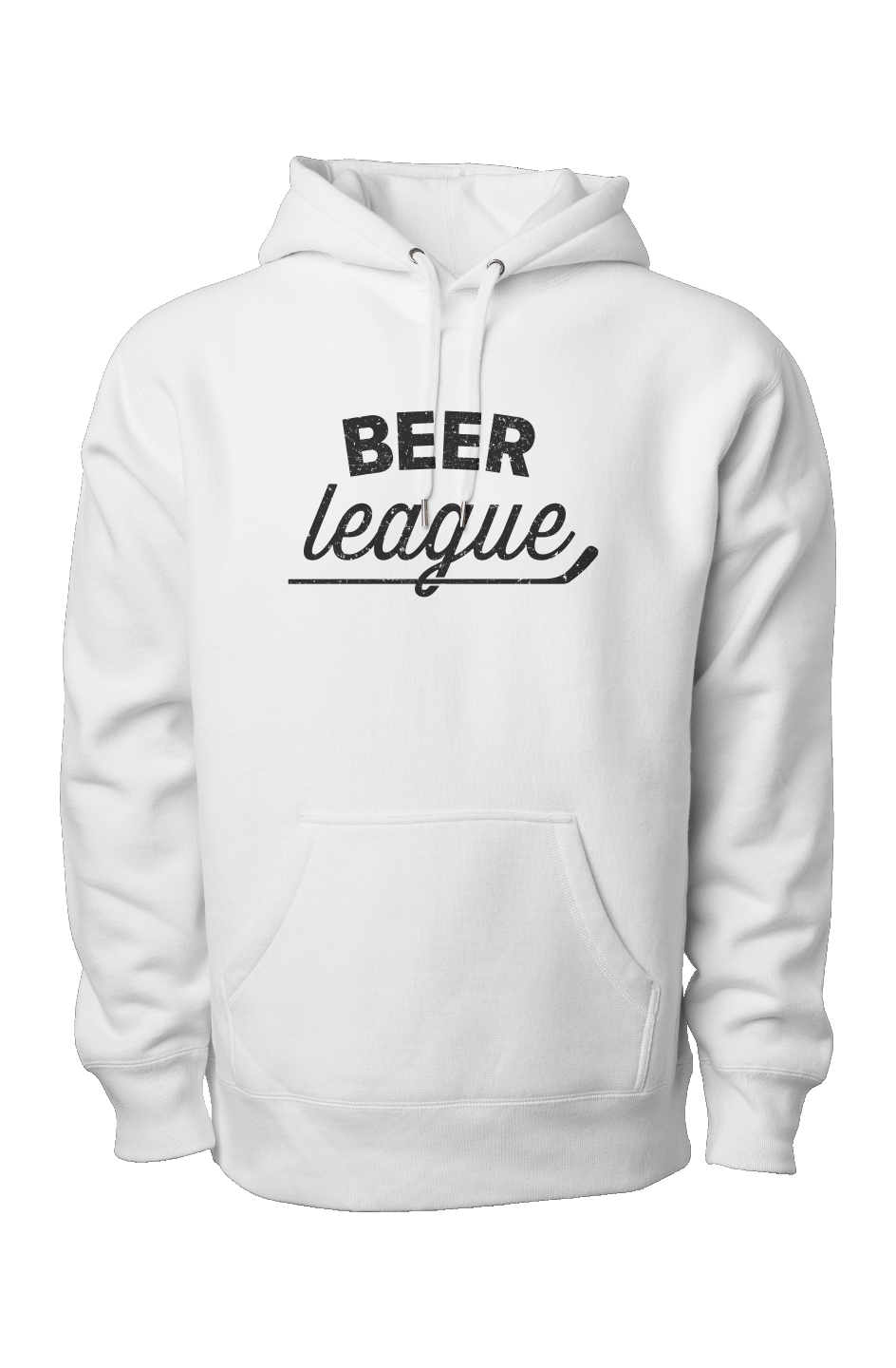 Beer League Legend Heavyweight Hoodie White | Barn Garb Hockey Threads